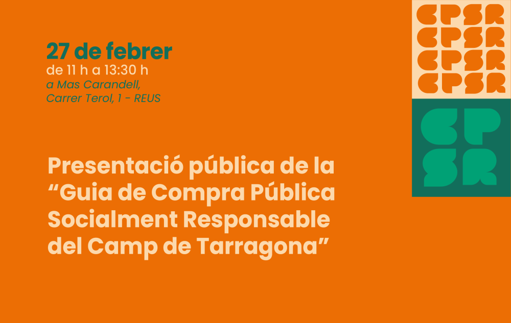 Presentació de la 'Guia de compra pública socialment responsable del Camp de Tarragona' - Coopcamp