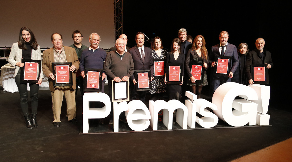 Tots els guardonats als premis G! turisme de les comarques de girona. Aleix Freixas (ACN)