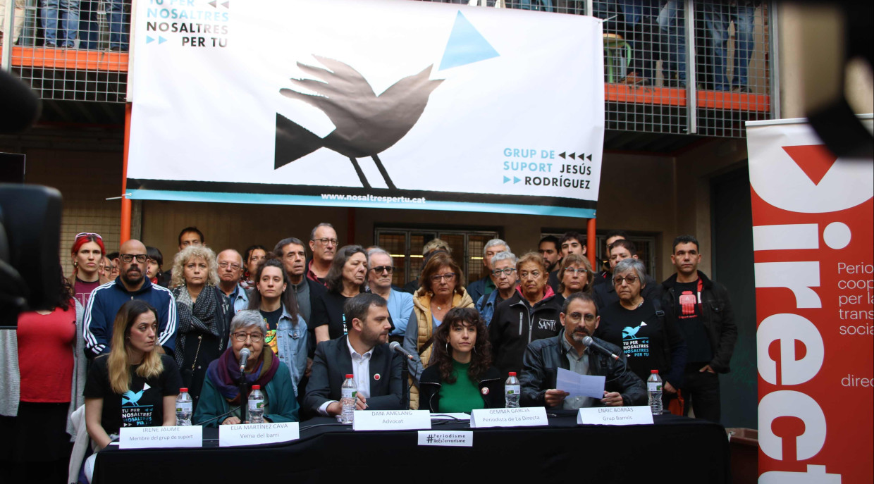 El grup de suport a Jesús Rodríguez, a Sants. Bernat Vilaró