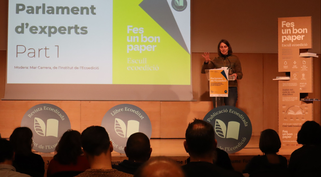 L'Institut vetlla per la sostenibilitat ambiental en el món del llibre.. Clara Drudis